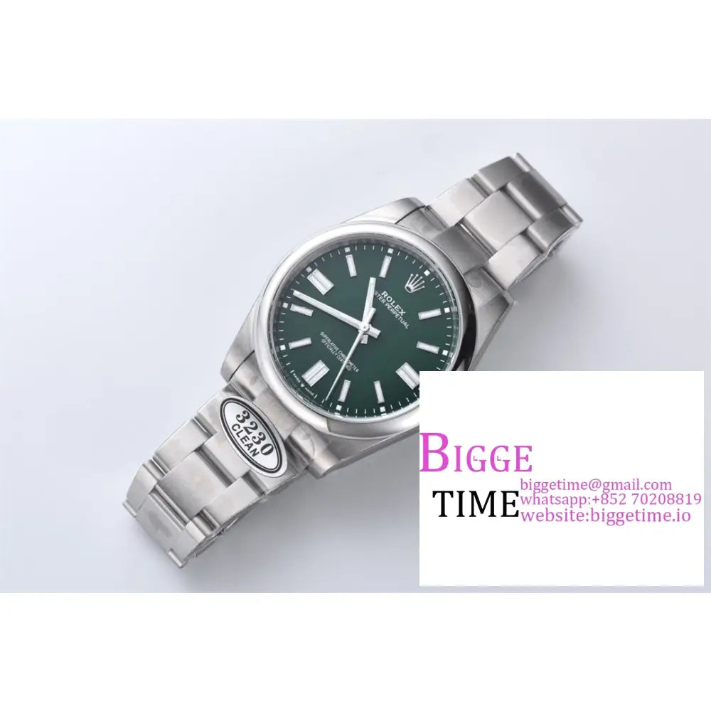 Oyster Perpetual 41Mm 124300 Green Dial Bracelet Clean Factory Cf Vr3230 Rolex