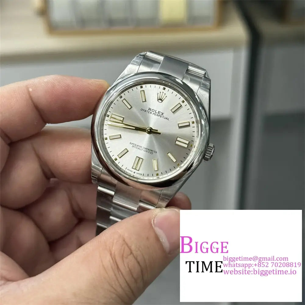 Oyster Perpetual 41Mm 124300 Silver Dial Bracelet Vsf Vs3230 Rolex