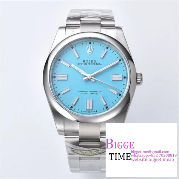 Oyster Perpetual 41Mm 124300 Tiffany Blue Dial Bracelet Clean Factory Cf Vr3230 Option1 Rolex