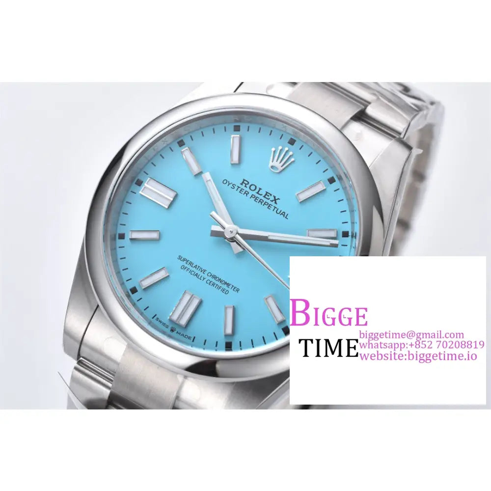 Oyster Perpetual 41Mm 124300 Tiffany Blue Dial Bracelet Clean Factory Cf Vr3230 Rolex