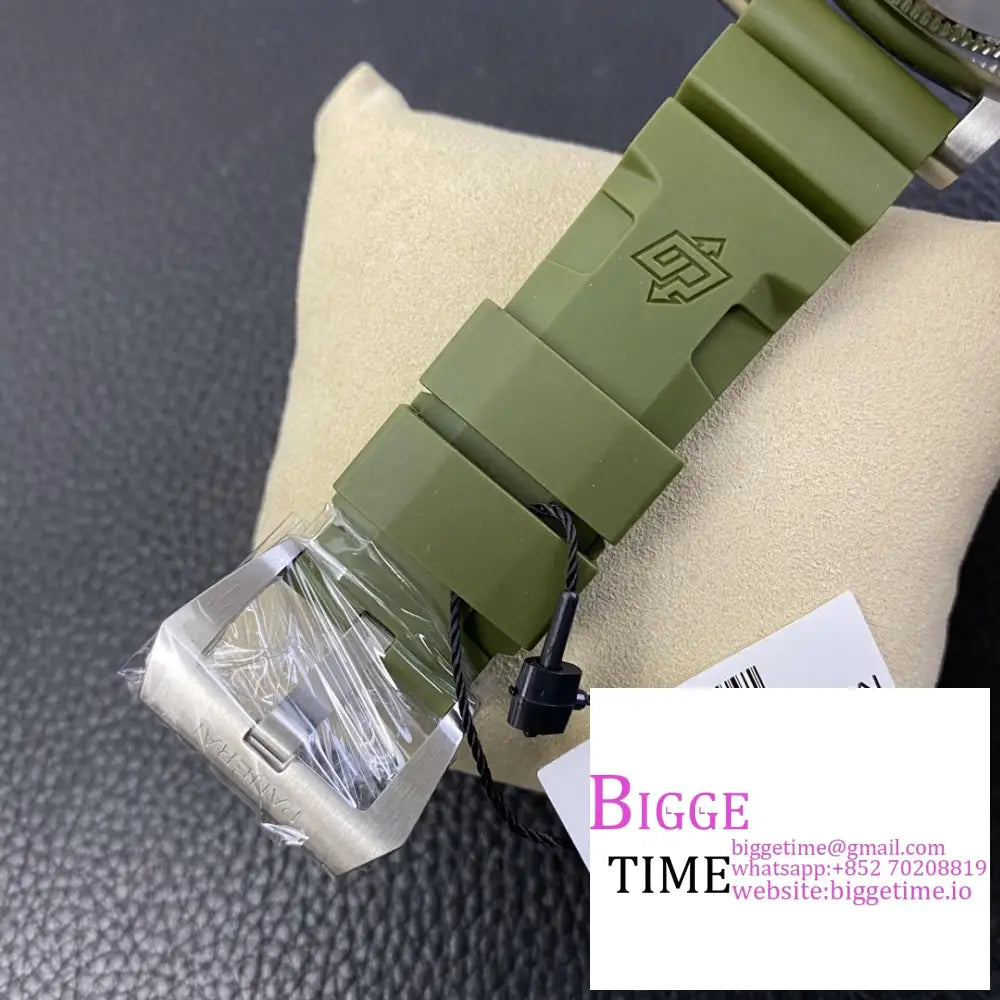 Pam1055 42Mm Submersible Green Dial Rubber Strap Vsf P9000 Panerai