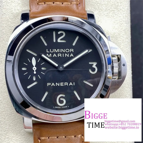 Pam111 44Mm Luminor Black Dial Brown Leather Strap Hwf 6497 Option1 Panerai