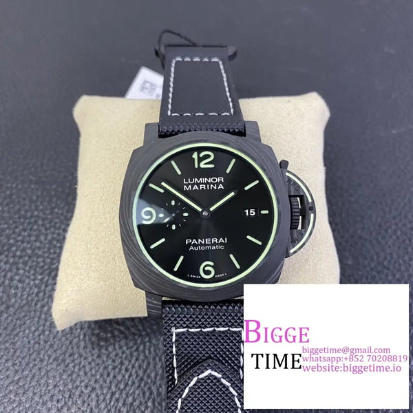 Pam1118 44Mm Luminor Carbon Black Dial Nylon Strap Vsf P9010 Option1 Panerai