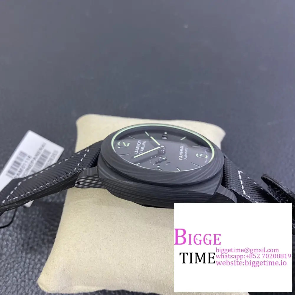 Pam1118 44Mm Luminor Carbon Black Dial Nylon Strap Vsf P9010 Panerai