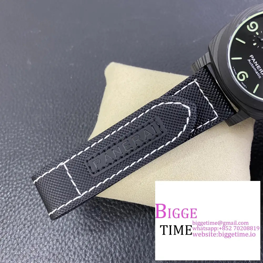 Pam1118 44Mm Luminor Carbon Black Dial Nylon Strap Vsf P9010 Panerai