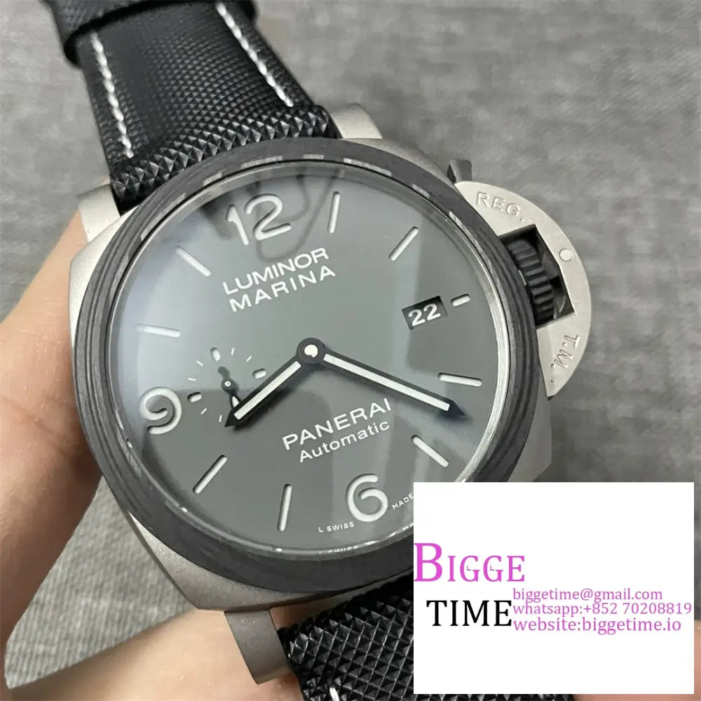 Pam1662 44Mm Luminor Carbon Grey Dial Black Nylon Strap Vsf P9010 Panerai