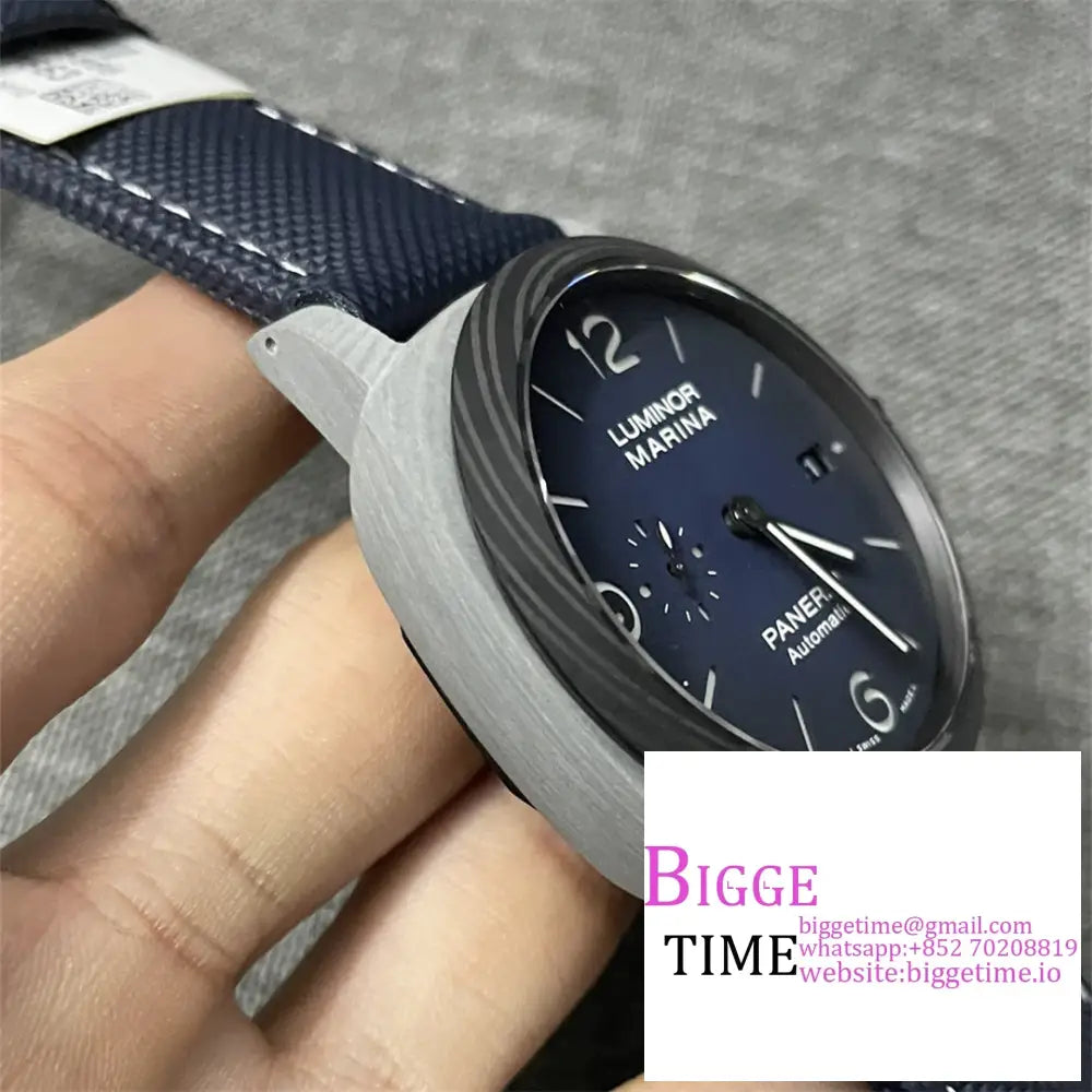 Pam1663 44Mm Luminor Carbon Gradient Blue Dial Nylon Strap Vsf P9010 Panerai