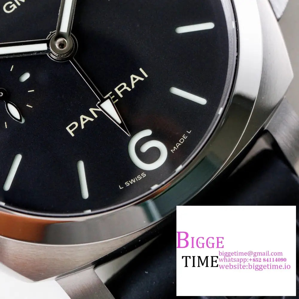 Pam320 44Mm Luminor Gmt Black Dial Leather Strap Vsf P9001 Panerai