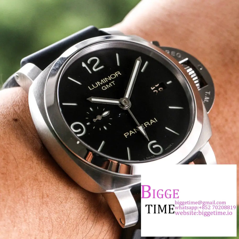 Pam320 44Mm Luminor Gmt Black Dial Leather Strap Vsf P9001 Option1 Panerai
