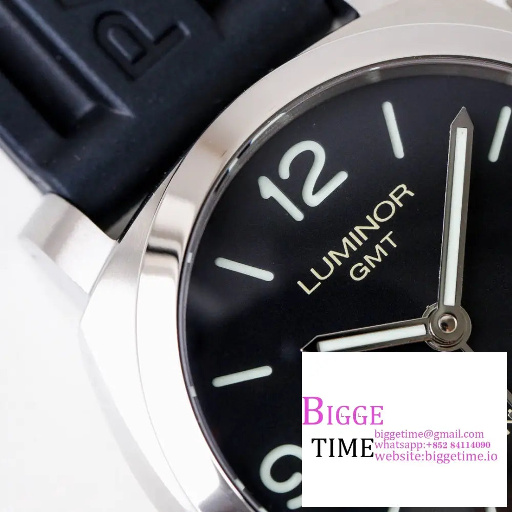 Pam320 44Mm Luminor Gmt Black Dial Leather Strap Vsf P9001 Panerai