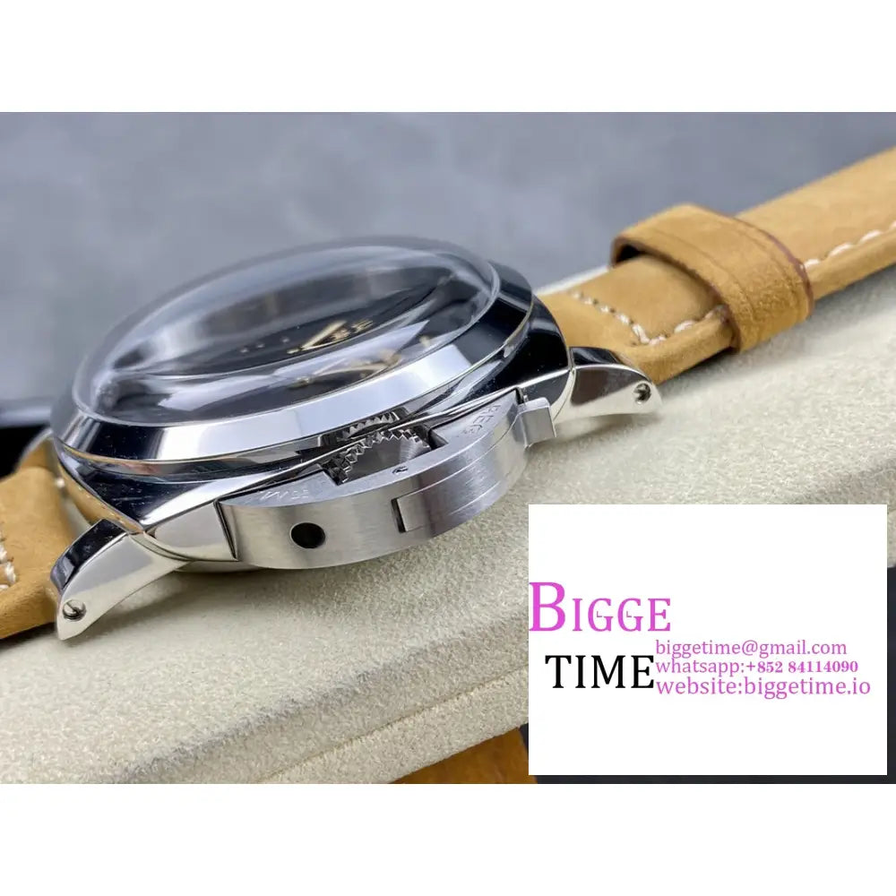 Pam372 47Mm Luminor Black Dial Brown Leather Strap Hwf P3000 Panerai