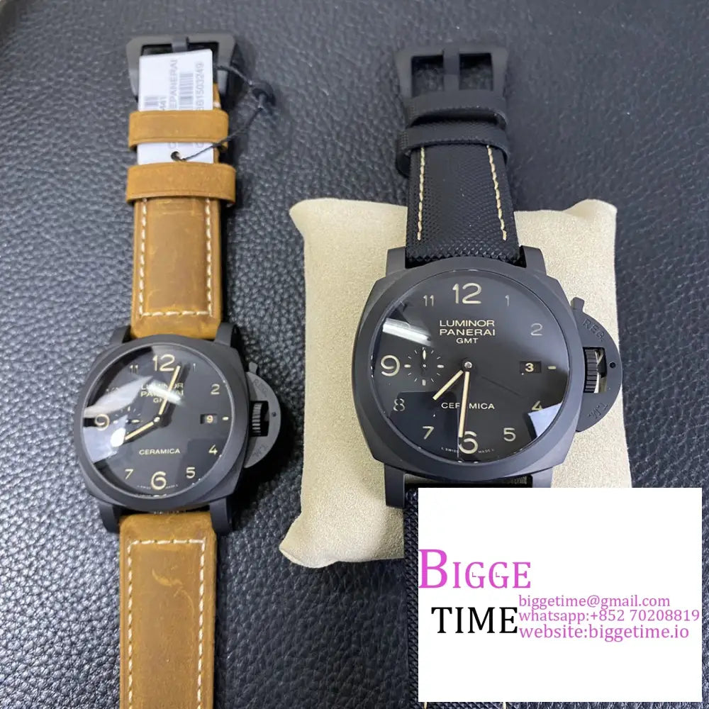 Pam441 44Mm Luminor Gmt Carbon Black Dial Nylon Strap Vsf P9001 Panerai