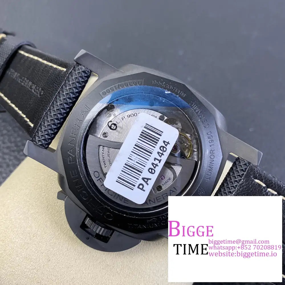 Pam441 44Mm Luminor Gmt Carbon Black Dial Nylon Strap Vsf P9001 Panerai