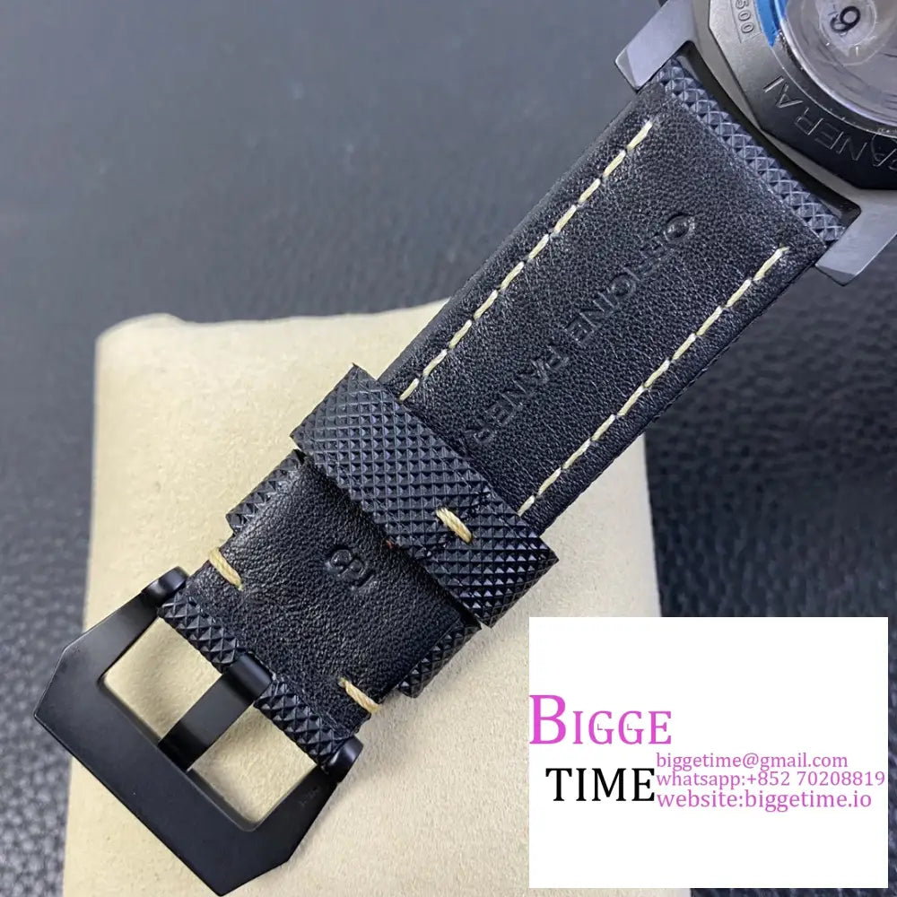 Pam441 44Mm Luminor Gmt Carbon Black Dial Nylon Strap Vsf P9001 Panerai