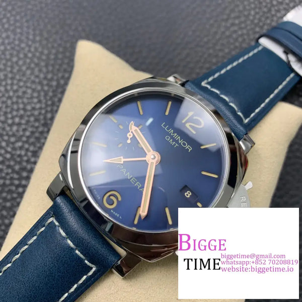 Pam688 42Mm Luminor 1950 Gmt Blue Dial Leather Strap Vsf P9001 Option1 Panerai