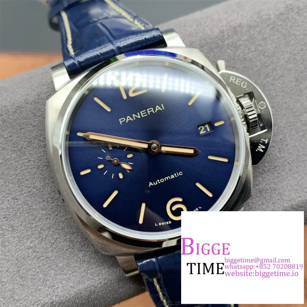 Pam927 42Mm Luminor Due Blue Dial Leather Strap Vsf P9000 Panerai