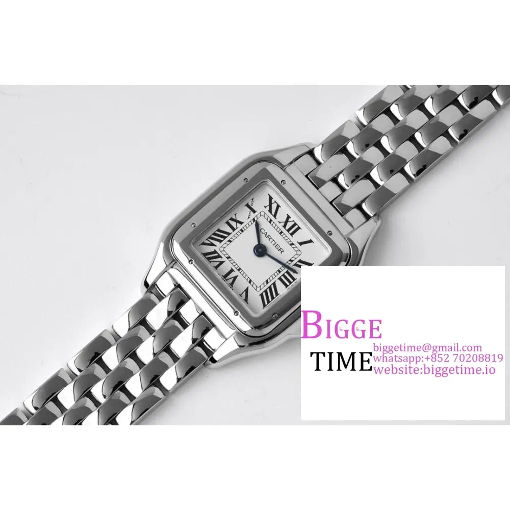 Panth??Re 22Mm Ladies White Dial Ss Bracelet Bvf Swiss Quartz Cartier