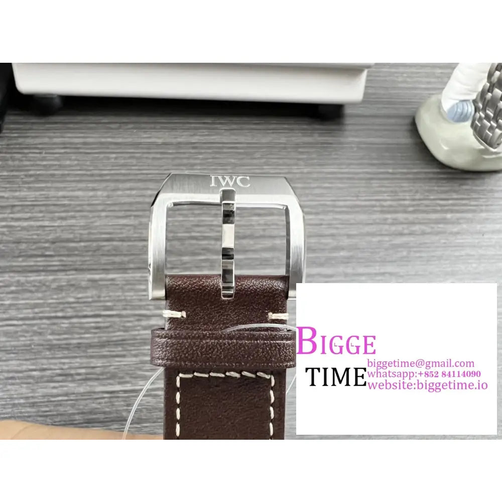 Iwc Pilot Mark Xx 40Mm Iw328205 Green Dial Brown Leather Strap V7F A2892 Iwc
