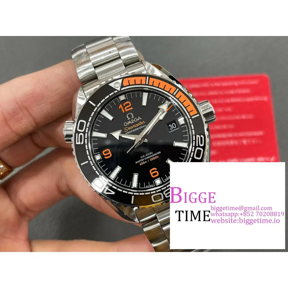 Planet Ocean 600M 43.5Mm 1/4 Orange Black Dial Ss Bracelet Vsf A8900 Omega