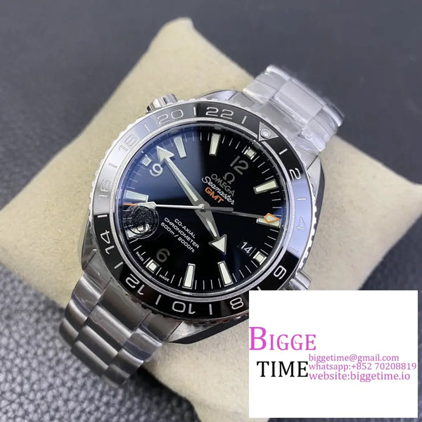 Planet Ocean 600M Gmt 43.5Mm Black Dial Ss Bracelet Vsf A8906 Option1 Omega