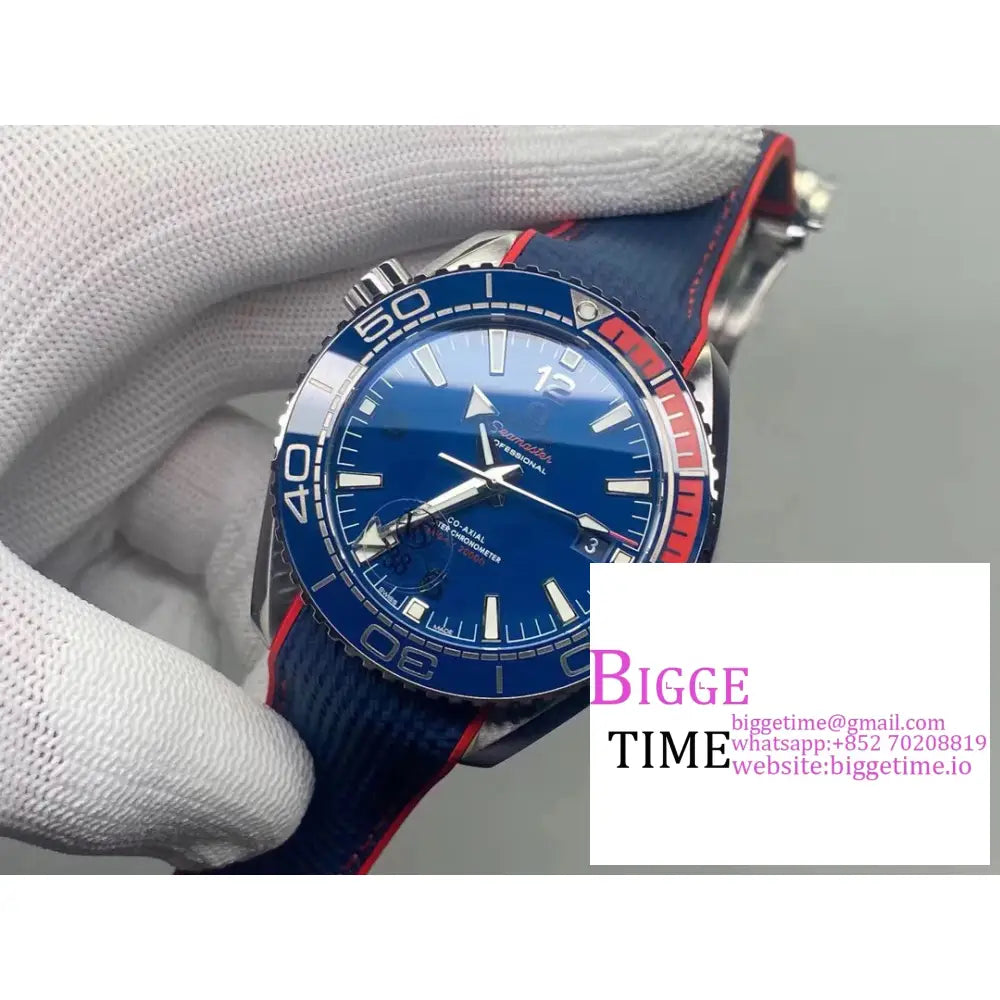 Planet Ocean 600M Olympic Pyeongchang 43.5Mm Blue Dial Rubber Strap Vsf A8900 Omega