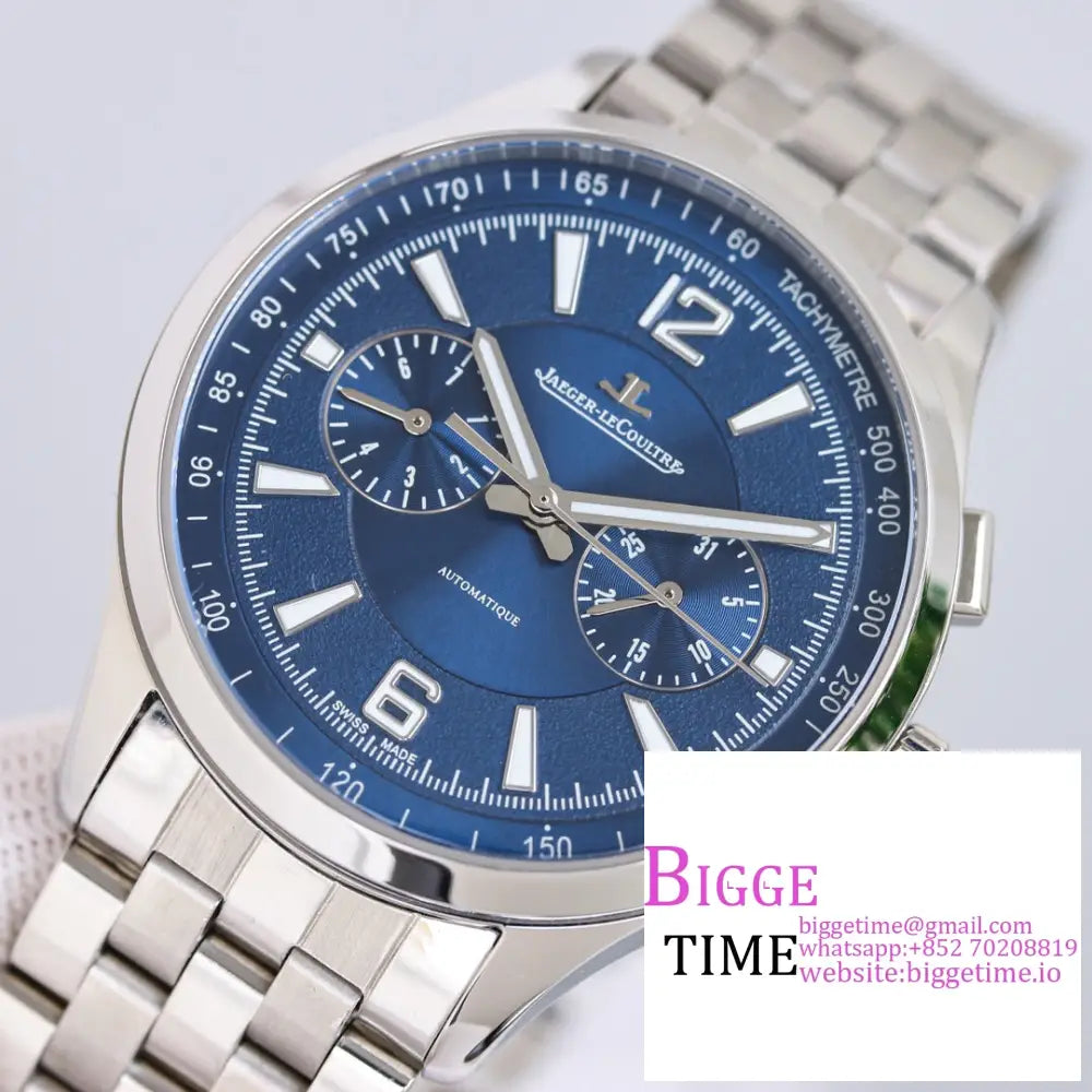 Polaris Geographic Chrono 41Mm Blue Dial Ss Bracelet Twf 751H Jaeger Lecoultre