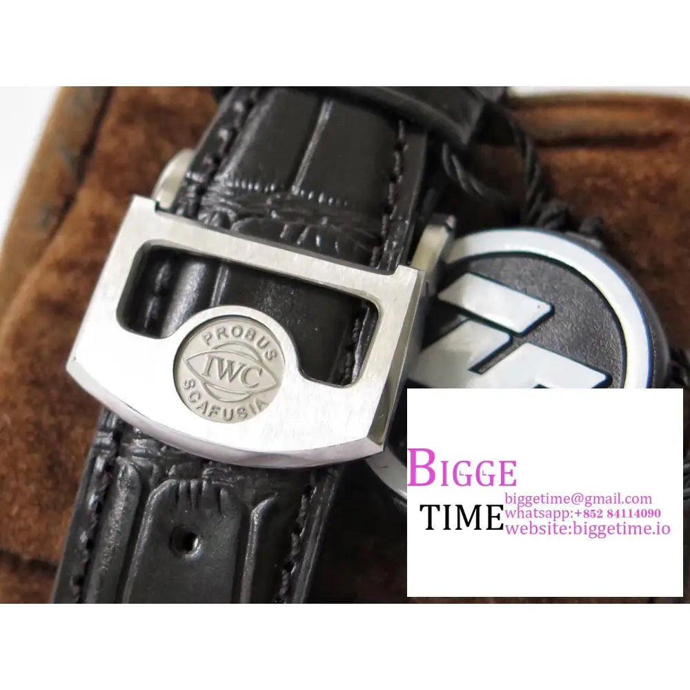 Iwc Portugieser Chrono 41Mm 150 Years White Dial Black Leather Strap Zf A7750 Iwc
