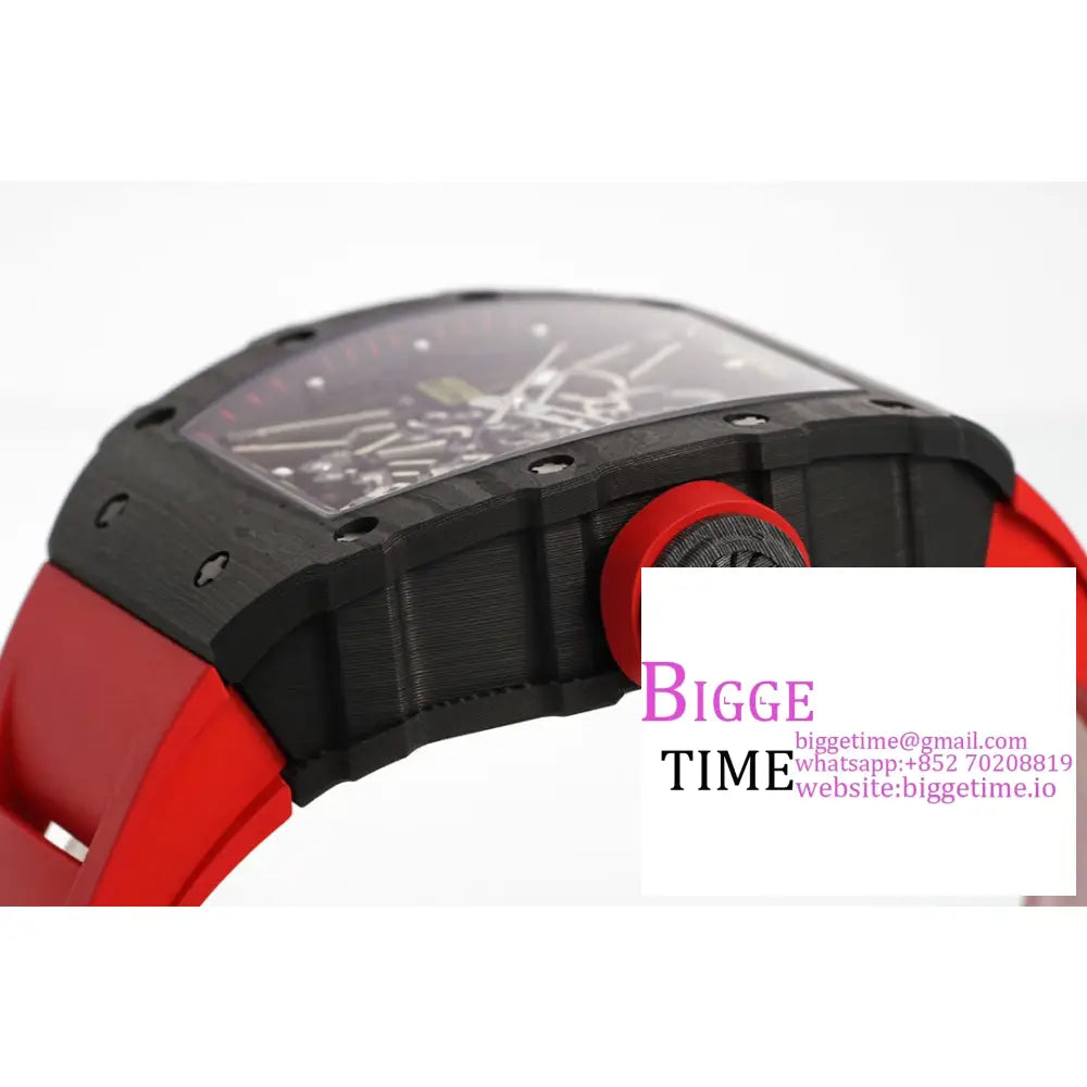 Rm035-02 Real Ntpt Skeleton Dial Red Crown Rubber Strap Zf Nh05A Richard Mille