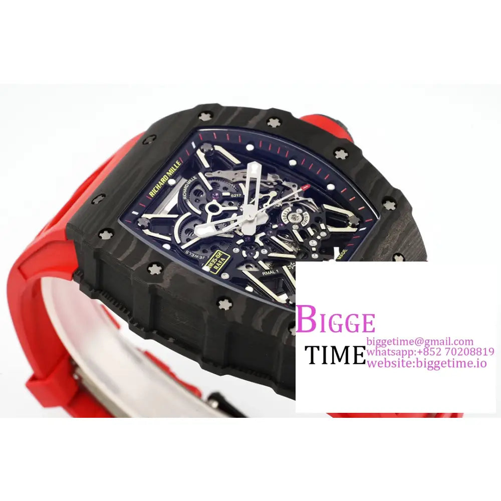 Rm035-02 Real Ntpt Skeleton Dial Red Crown Rubber Strap Zf Nh05A Richard Mille