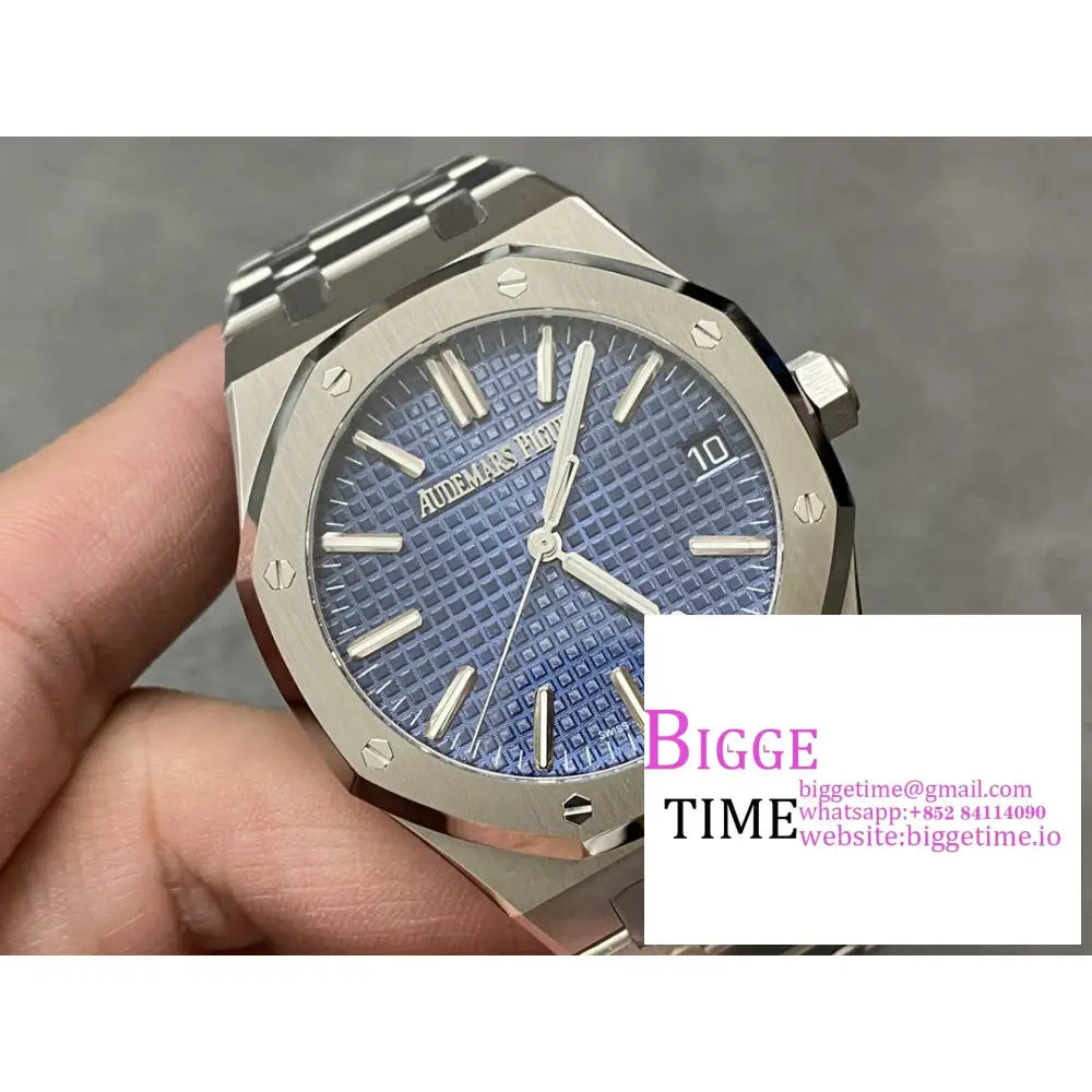 Ap Royal Oak 50Th Anniversary 41Mm 15510 Blue Dial Ss Bracelet Zf Sa4302 Audemars Piguet