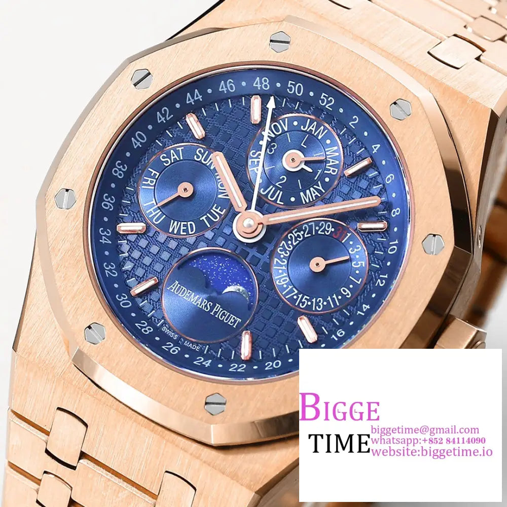 Ap Royal Oak 41Mm 26574 Rg Blue Dial Bracelet Bbrf A5134 Audemars Piguet