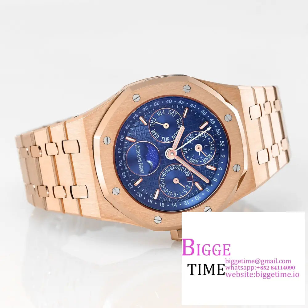 Ap Royal Oak 41Mm 26574 Rg Blue Dial Bracelet Bbrf A5134 Audemars Piguet