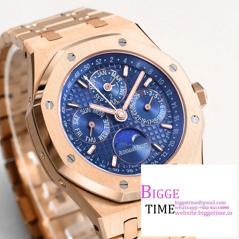 Ap Royal Oak 41Mm 26574 Rg Blue Dial Bracelet Bbrf A5134 Audemars Piguet