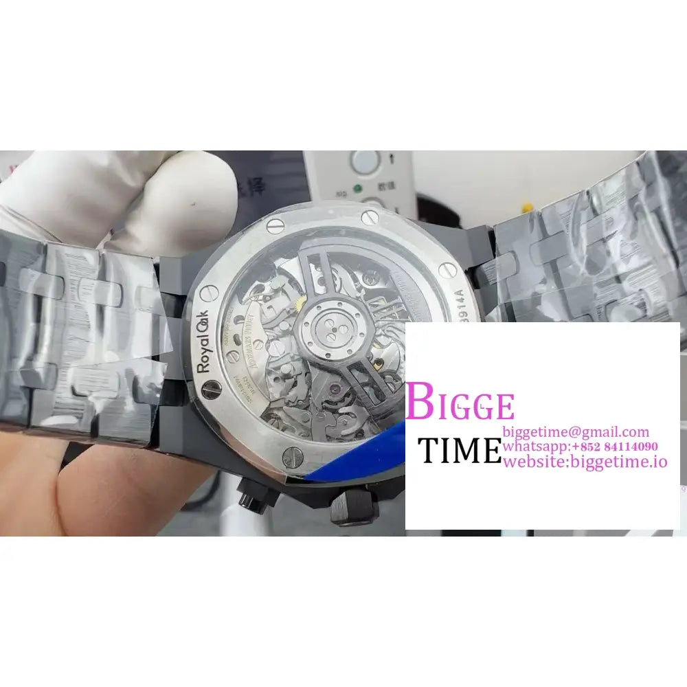 Royal Oak Chrono 26240 Black Ceramic APSF 1:1 Best Edition on Ceramic Bracelet SA4401 Audemars Piguet
