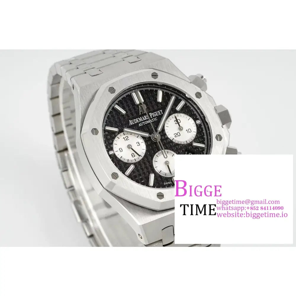 Ap Royal Oak 41Mm 26331 Black/White Dial Ss Bracelet Ipf A7750 Audemars Piguet