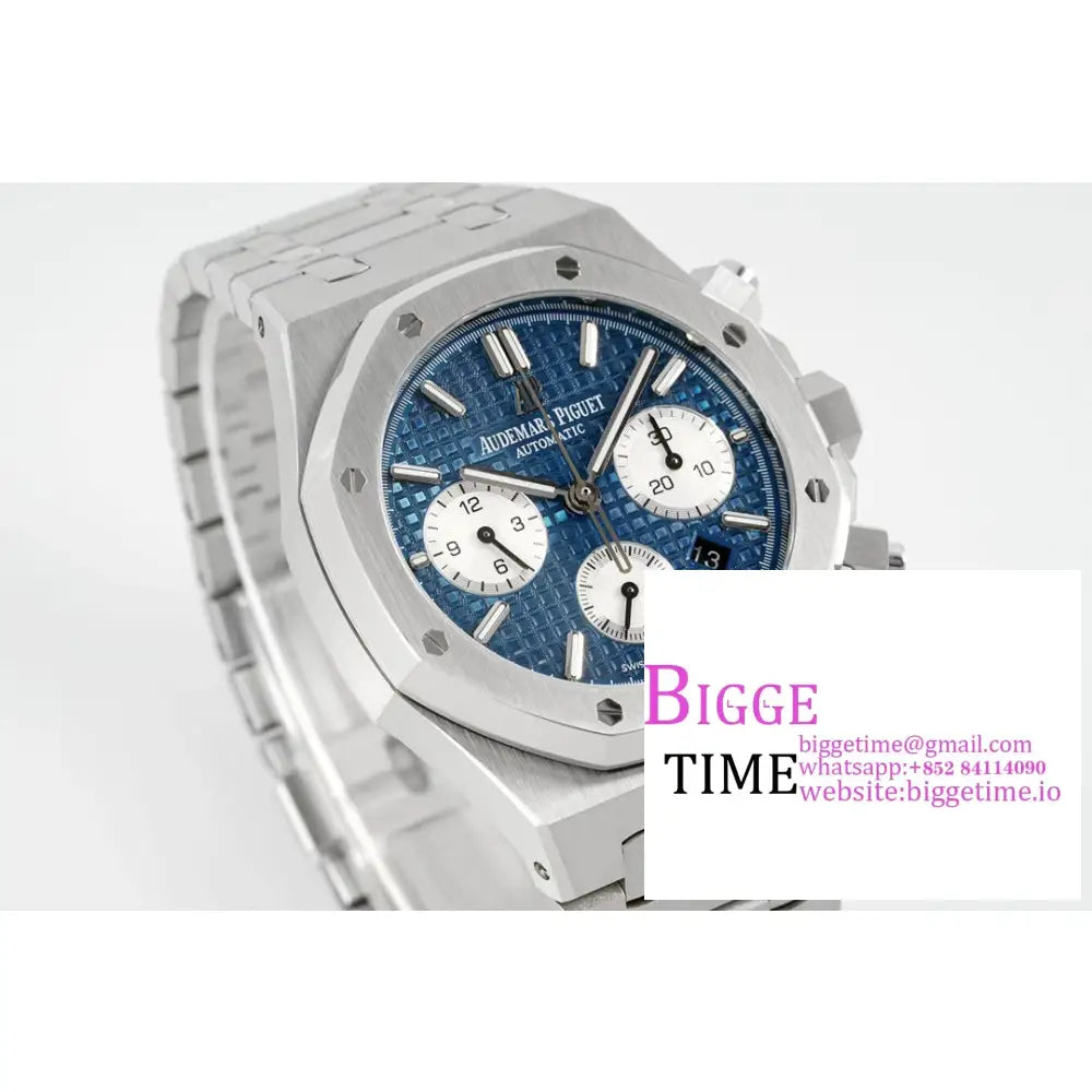 Ap Royal Oak 41Mm 26331 Blue/White Dial Ss Bracelet Ipf A7750 Audemars Piguet