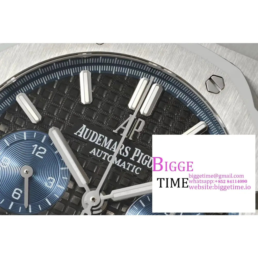 Ap Royal Oak 41Mm 26331 Black/Blue Dial Ss Bracelet Ipf A7750 Audemars Piguet