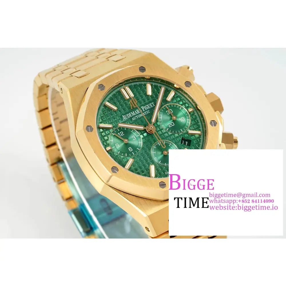 Ap Royal Oak 41Mm 26331 Yg Green Dial Bracelet Ipf A7750 Audemars Piguet