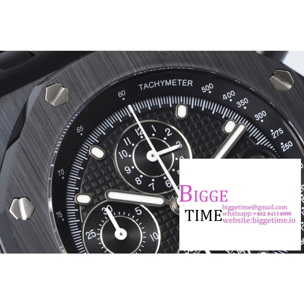 Ap Royal Oak Offshore 42Mm Ceramic Bezel Black Dial Bracelet Apf A7750 Audemars Piguet