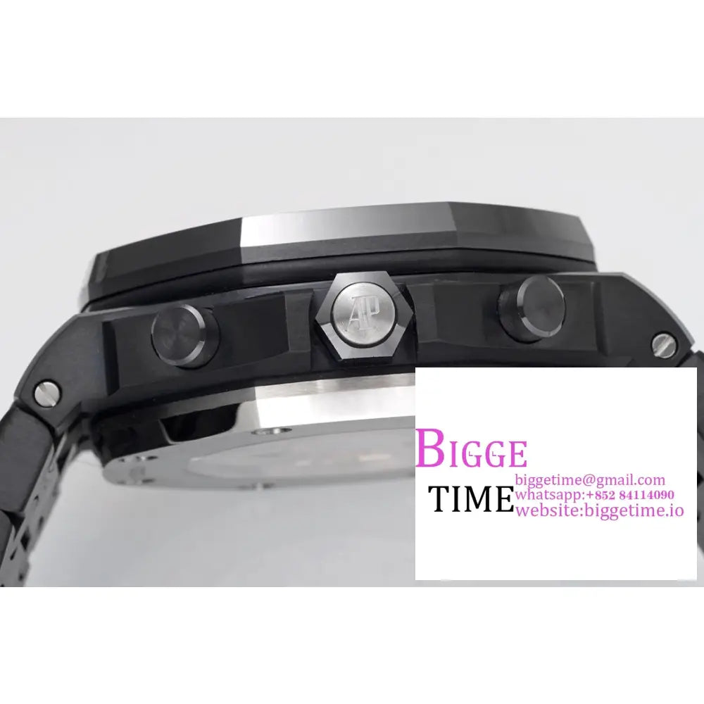 Ap Royal Oak Offshore 42Mm Ceramic Bezel Black Dial Bracelet Apf A7750 Audemars Piguet