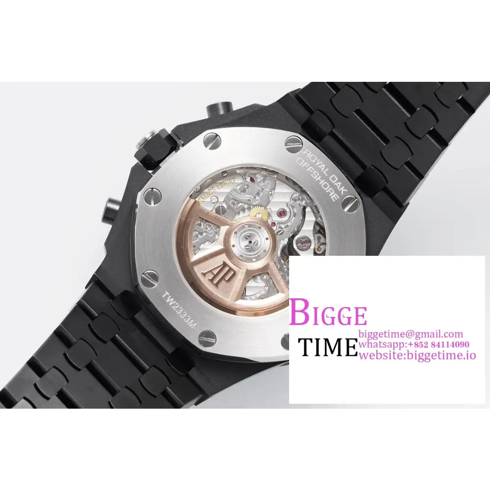 Ap Royal Oak Offshore 42Mm Ceramic Bezel Black Dial Bracelet Apf A7750 Audemars Piguet