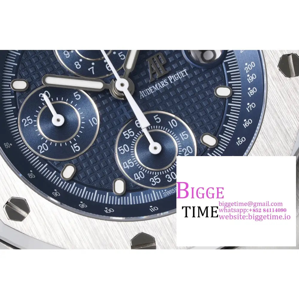 Ap Royal Oak Offshore 42Mm Blue Dial Ss Bracelet Apf A7750 Audemars Piguet