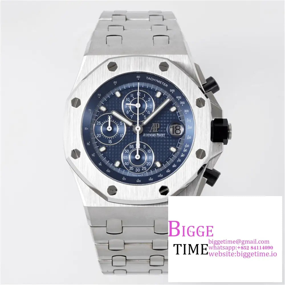 Ap Royal Oak Offshore 42Mm Blue Dial Ss Bracelet Apf A7750 Option1 Audemars Piguet