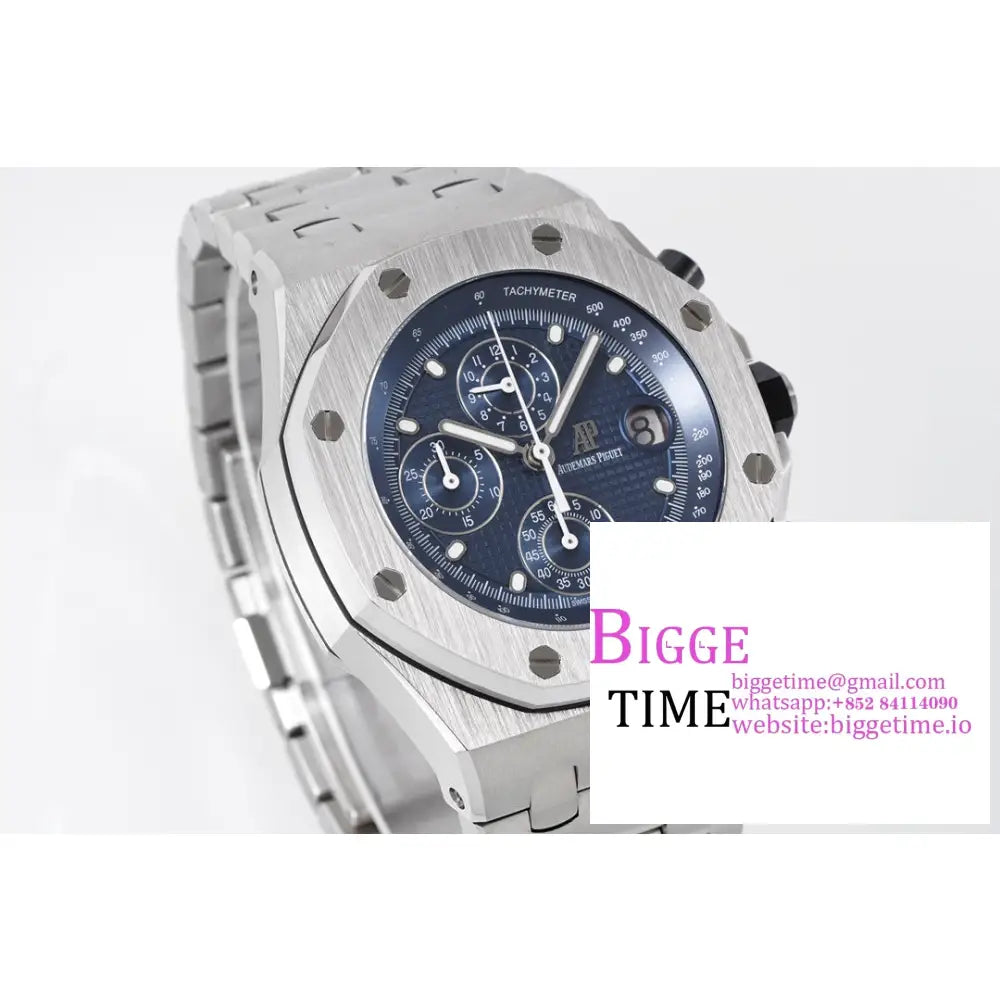 Ap Royal Oak Offshore 42Mm Blue Dial Ss Bracelet Apf A7750 Audemars Piguet