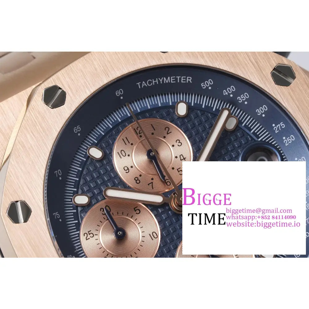 Ap Royal Oak Offshore 42Mm Rg Blue/Rg Dial Bracelet Apf A7750 Audemars Piguet
