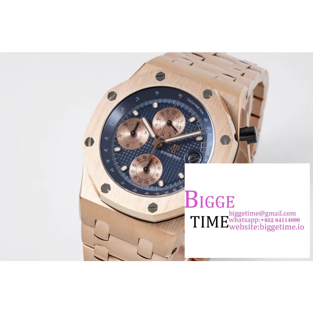 Ap Royal Oak Offshore 42Mm Rg Blue/Rg Dial Bracelet Apf A7750 Audemars Piguet