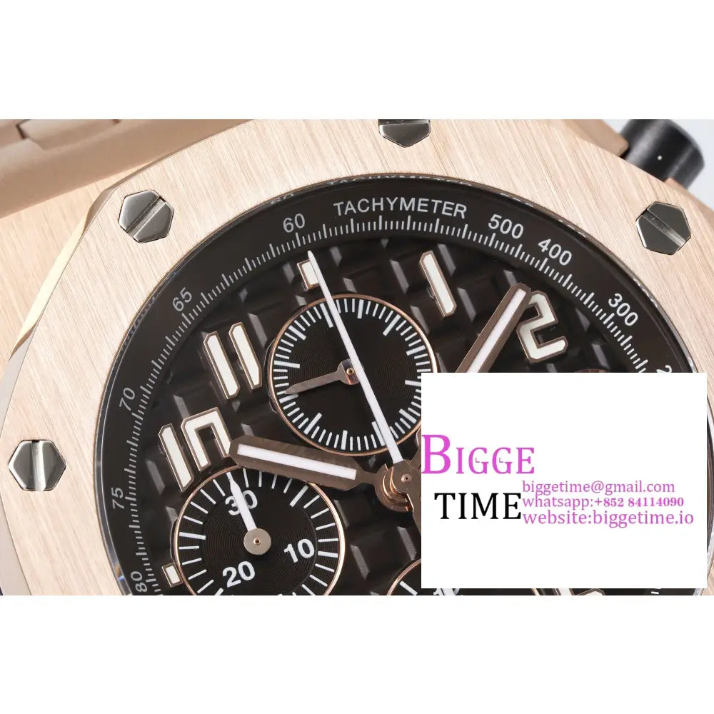 Ap Royal Oak Offshore 42Mm Rg Black Dial Bracelet Apf A7750 Audemars Piguet