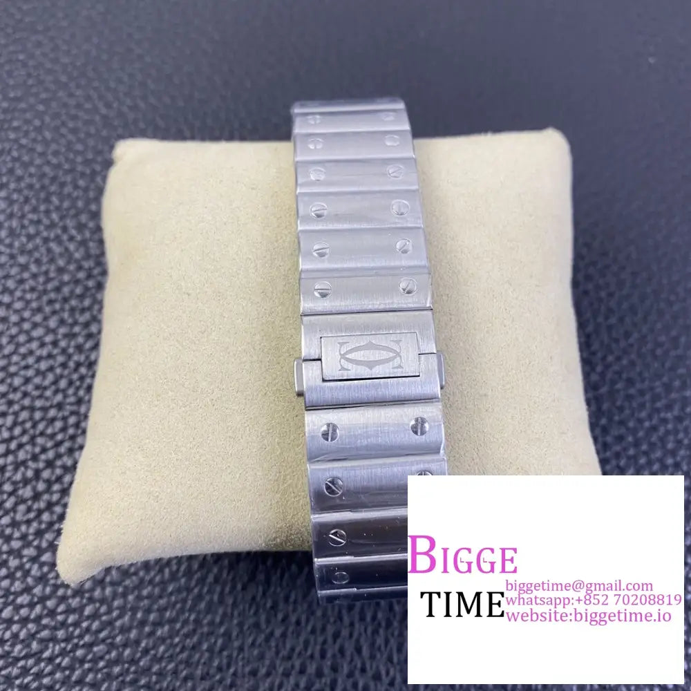 Santos Large 40Mm White Dial Ss Bracelet Bvf My9015 Cartier