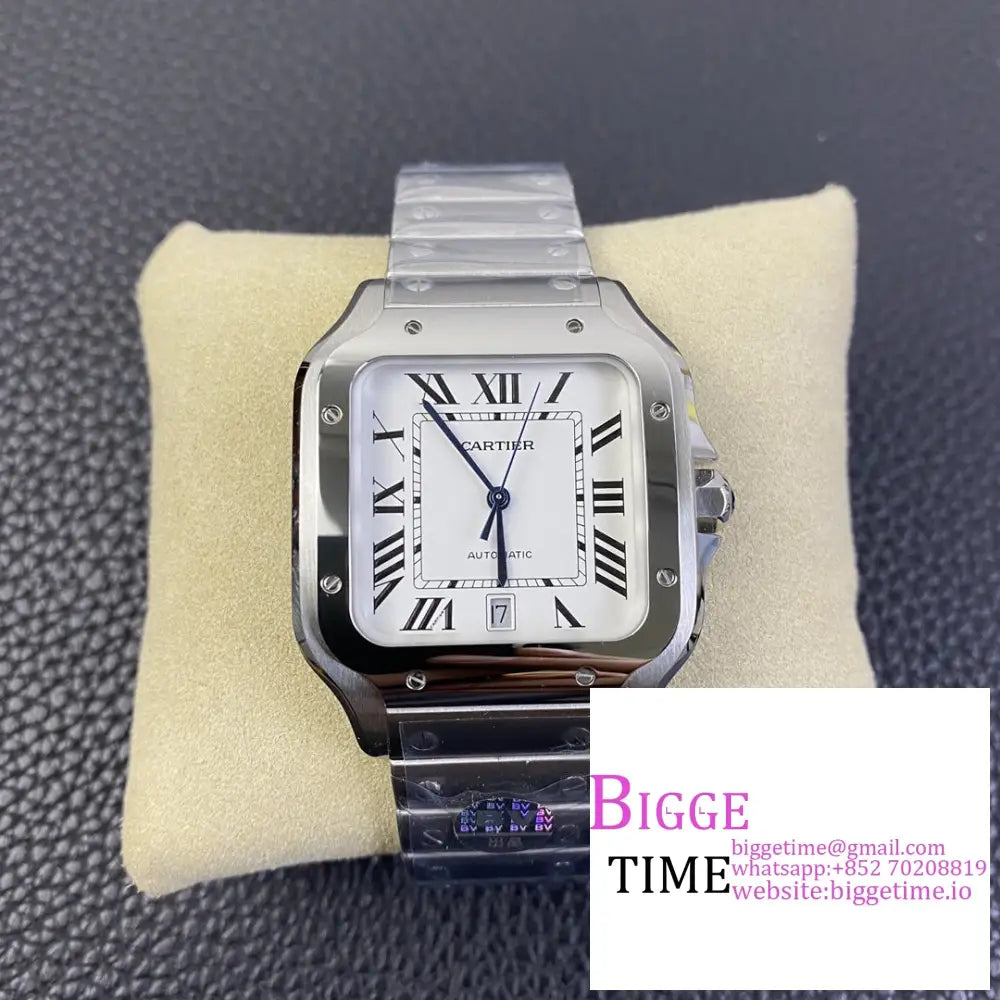 Santos Large 40Mm White Dial Ss Bracelet Bvf My9015 Option1 Cartier