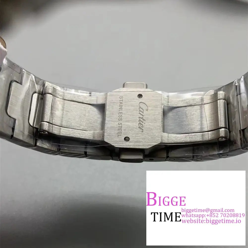 Santos Medium 35Mm White Dial Ss Bracelet Bvf My9015 Cartier